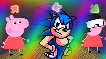 FNF Character Test PEPA SONIC SAYS |  NOOB VS PRO VS HACKER | FNF MOD