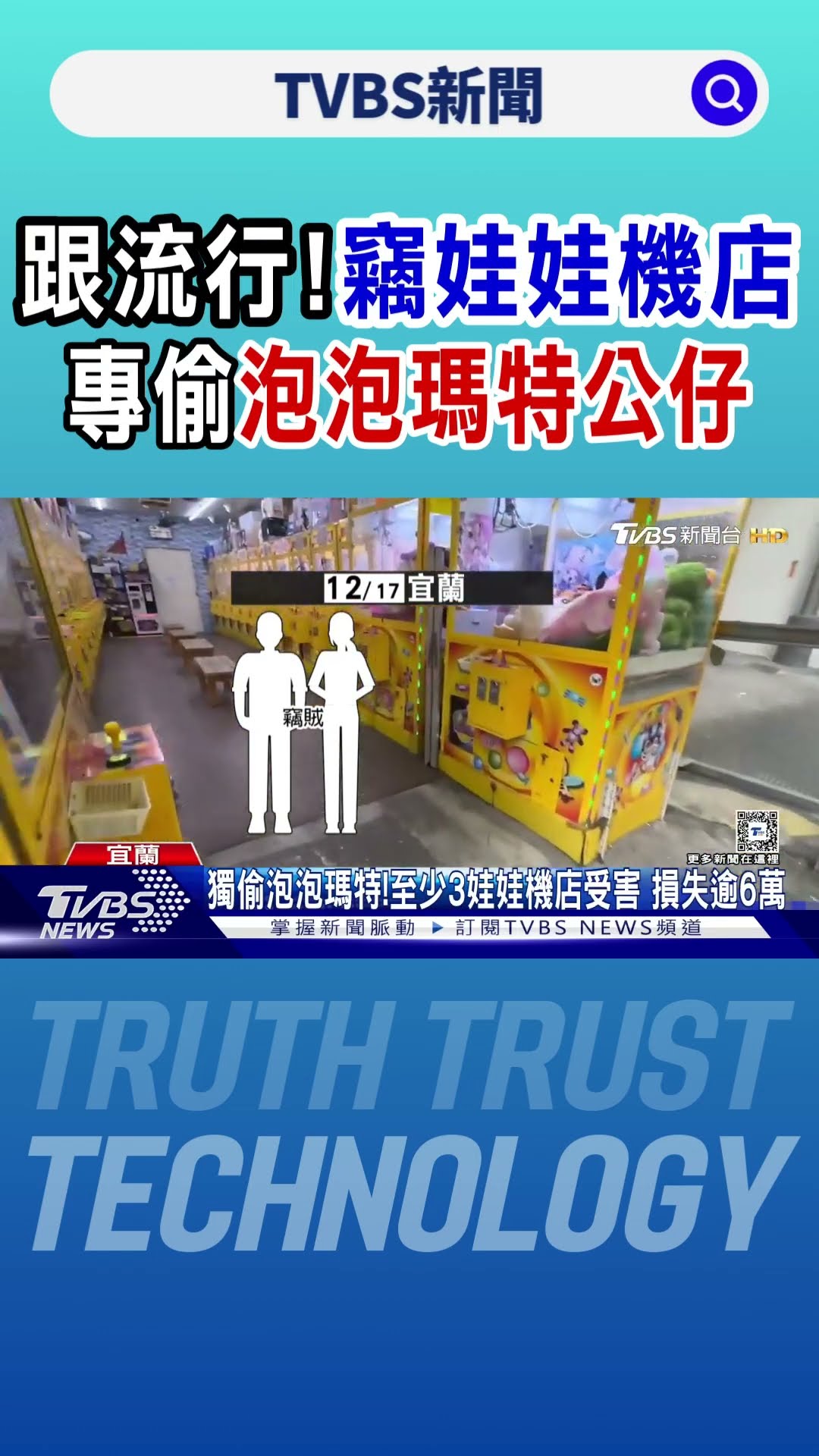 跟流行!竊娃娃機店 專偷「泡泡瑪特公仔」｜TVBS新聞 @TVBSNEWS01