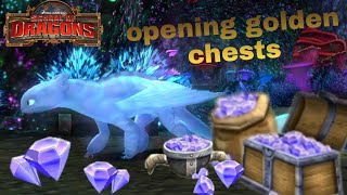 School of Dragons: Opening 100 Gold Chests, 8 Gems Chests +