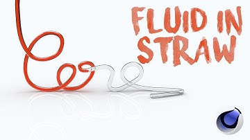 LIQUID FLUID IN STRAW | Cinema 4D RealFlow Showreel