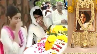 Sridevi's PRAYER MEET At Chennai House Full Video HD -Jhanvi Kapoor,Khushi Kapoor & Boney Kapoor