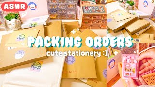 [ASMR] packing orders with me / cute Korean sticker shop / packing asmr / packaging / kiki studio