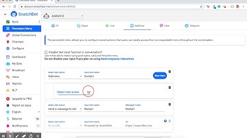 How to add sub-menus to a Chatbot Persistent Menu in SnatchBot