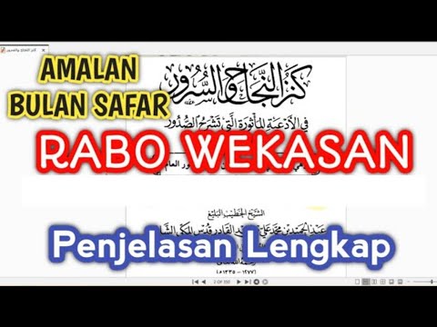 Amalan Bulan Safar | Amalan rebo Wekasan #rebowekasan