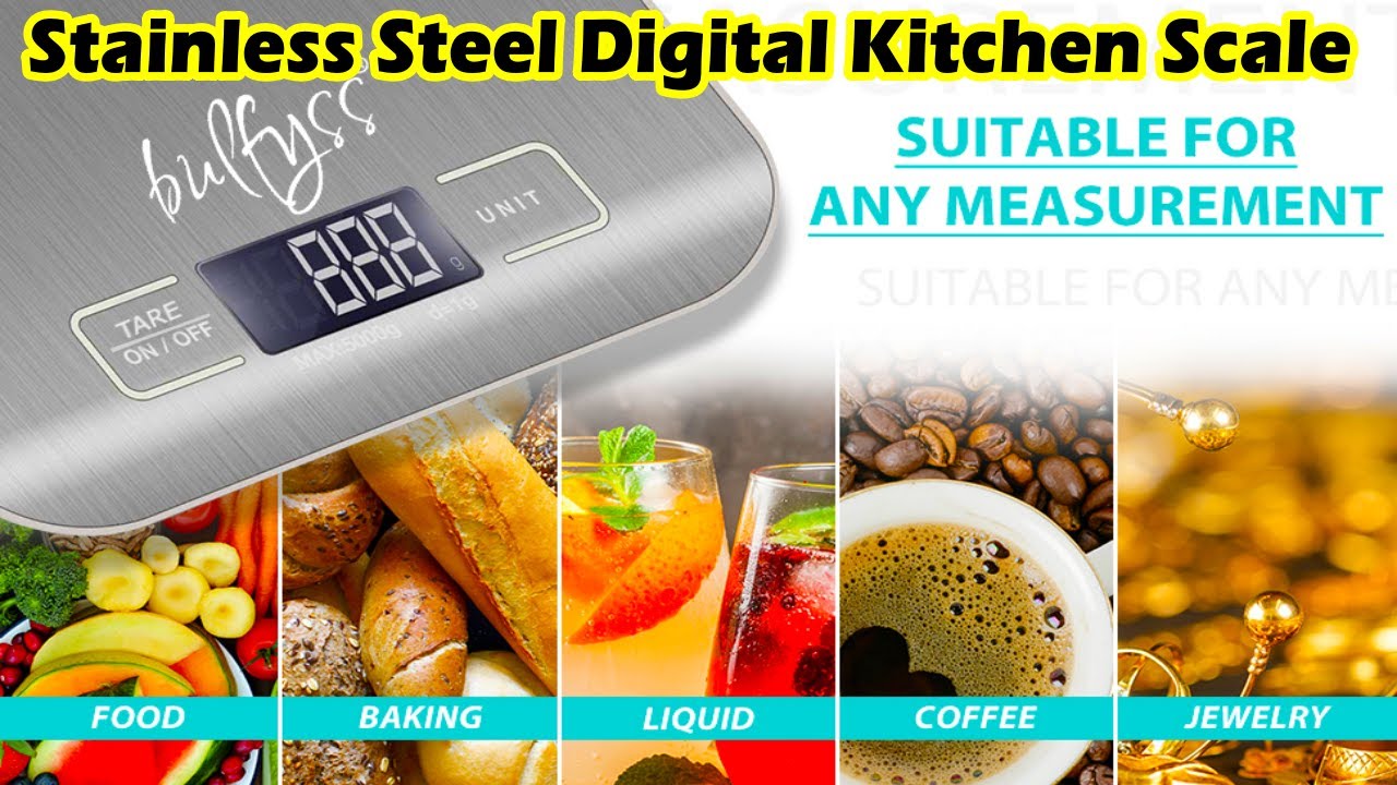 Stainless Steel Digital Kitchen Weighing Scale & Food Weight Machine # ...