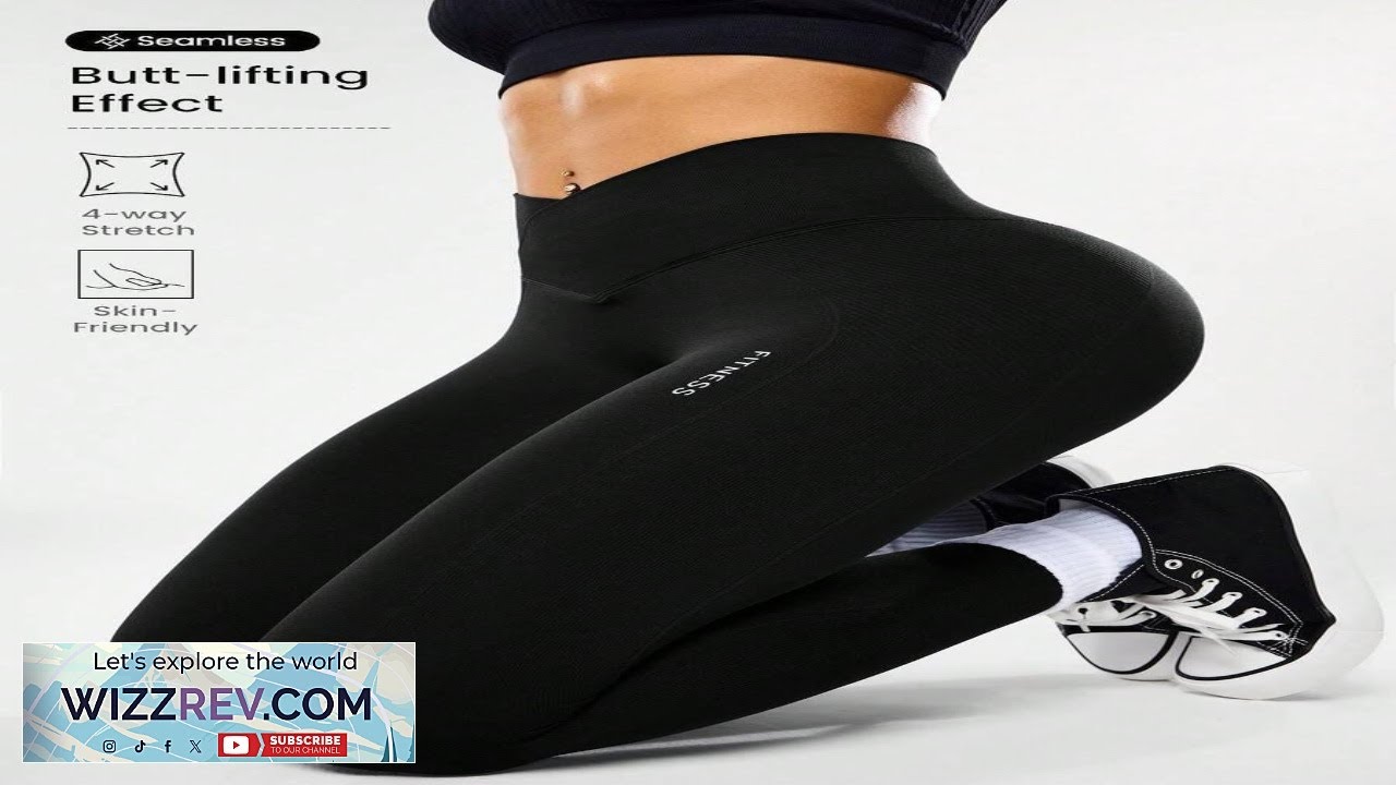 Бесшовные спортивные леггинсы Easithlete с высокой эластичностью для йоги и тренировок, с перекре...