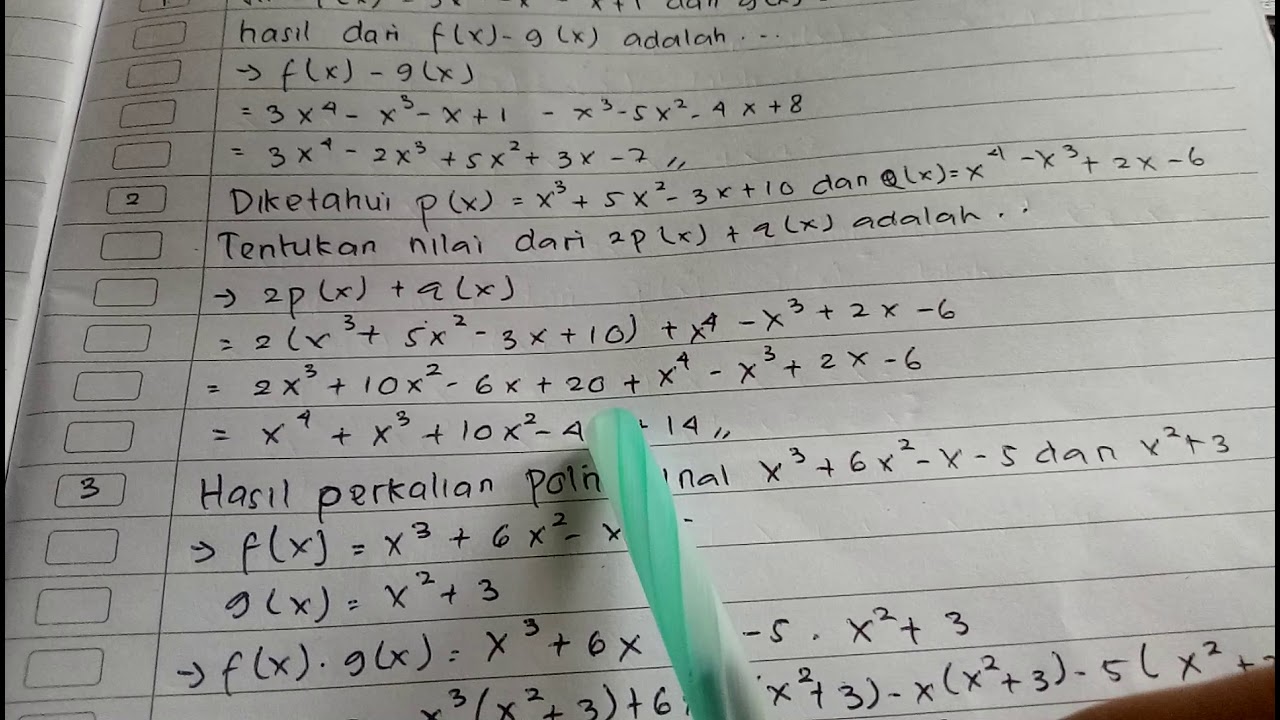 matematika minat (polinominal)