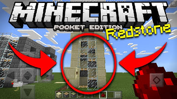 Minecraft PE Redstone Elevator Tutorial - How To Make a Elevator in MCPE 0.15.0 (Pocket Edition)