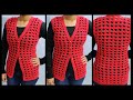 How to Crochet a Jacket / Shrug without side Seam - (all sizes) || क्रोशिया जैकेट बनाएं  Part - 1