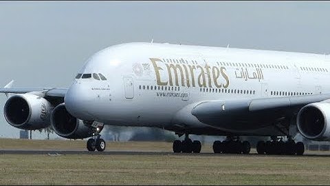 HD| Emirates A380-800 LIGHT Take-Off from Amsterdam Schiphol Airport!