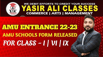 AMU School 6th 9th application form 2022-23! AMU entrance exam 2022-23! AMU class 9th form 2022 6th