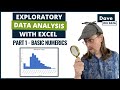 Exploratory Data Analysis With Excel - Part 1 - Basic Numerics