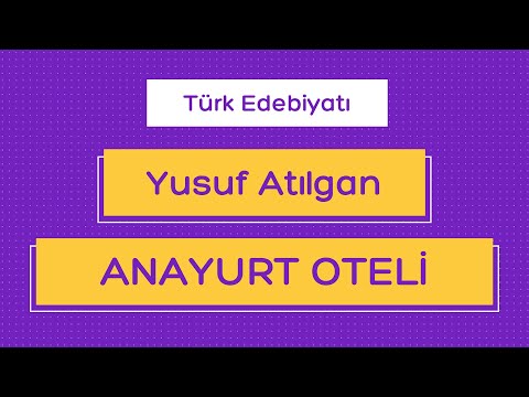 Yusuf Atılgan - Anayurt Oteli Animasyonu (Roman Özetleri) #Edebiyat