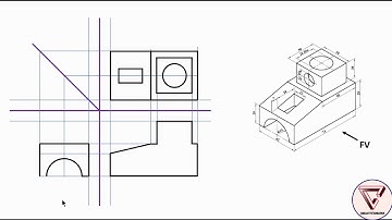 11.1 Full section Front View || Orthographic Projection