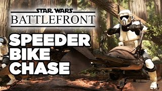 Star Wars Battlefront - Speeder Bike Chase Gameplay