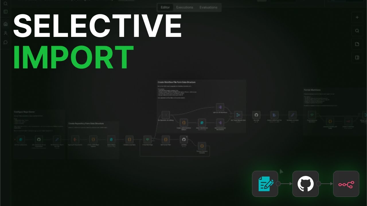 Selective n8n workflow migration using GitHub import