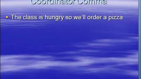 comma usage: punctuation