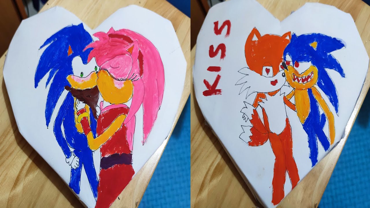 Sonic exe kiss tails -Diy Make A Heart Sonic Kiss Amy - YouTube