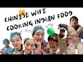 Chinese wife trying to cook indian  food  cooking chicken food  yogita vlogs