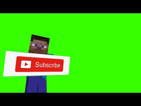 Let's Subscribe Green Screen Minecraft Animation || by MIKI_NEOMI #subscribe #greenscreen