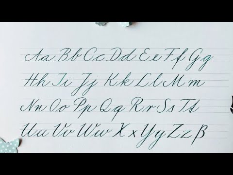 how to write in cursive - german standard - an example - YouTube