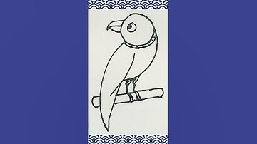 Bird drawing by 9 easy #drawing #drawing4kids #drawingtutorials #art  #shorts #foryou