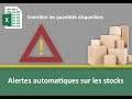 Alerte automatique sur les quantits en stock avec excel