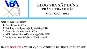 VBA cơ bản_Bài 1_Giới thiệu