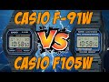 Casio F91W vs F105W Comparison - Which Is Better❓An Iconic Digital Watch &amp; A Challenger #icon #casio