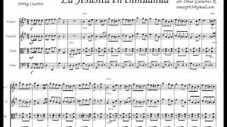 Miniatura de vídeo de "Partitura - La Jesusita en Chihuahua - Cuarteto de cuerdas"