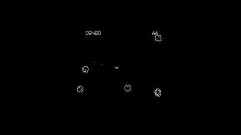 Asteroids for the BBC Micro with voice-over notes