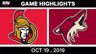 Oliver ekman-larsson scored his first of the season and arizona
coyotes easily beat ottawa senators 5-2.
