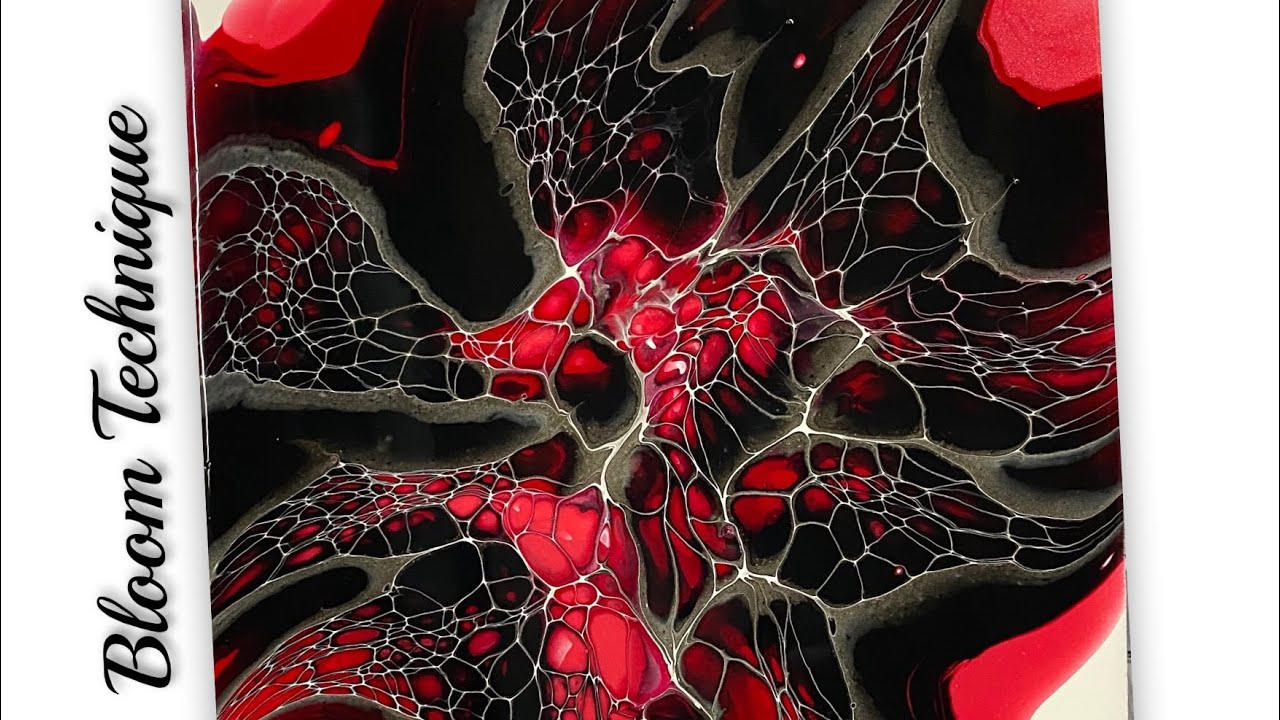 (732) Shelee Art Bloom Technique, Paint Pouring, Amazing Lacing - YouTube