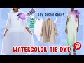 3 amazing DIY Looks! | How To watercolor tie-dye sundress, blazer, spandex