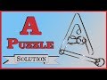 Solution for the a puzzle from puzzle master wire puzzles