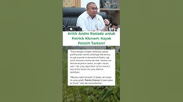 Kritik Andre Rosiade untuk Patrick Kluivert #news #football #timnasindonesia #shorts #shortvideo