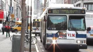 NYCT Bus: Orion VII OG CNG 7600 B61 Bus @ Fulton Mall