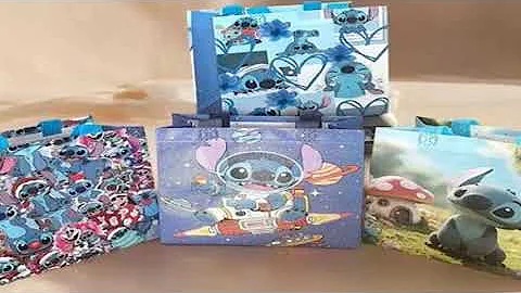 10/20pcs For Stitch Gift Bag Candy Snacks Waterproof Non-Woven Tote Bags Shopping Kuromi Portable Ba