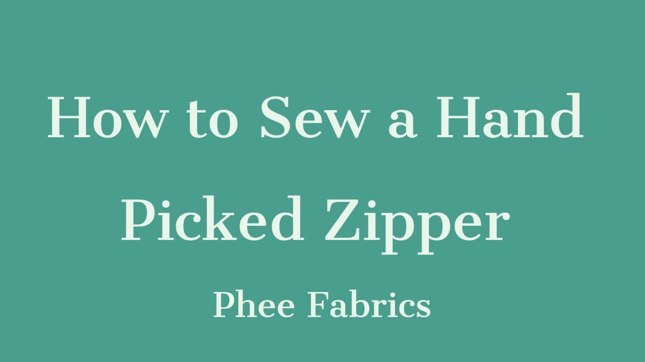 5 Types of Zipper Applications You Should Know As a Sewing Beginner. -  Doina Alexei