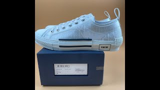 DIOR B23 low top SNEAKERS | white  dior  oblique canvas sneakers \shoes UNBOXING