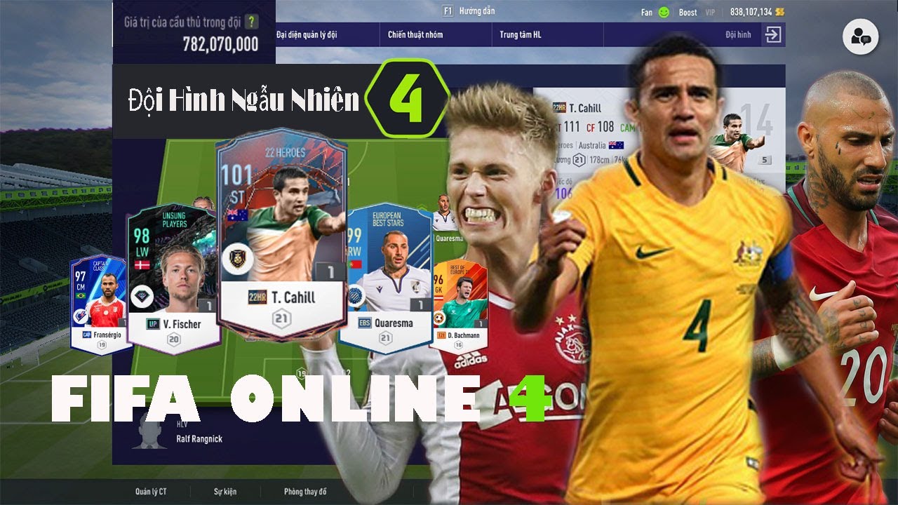 Fifa Online 4 |Trải Nghiệm đội hình Ngẫu nhiên với Tim Cahill +5 | Phi Barca #fifaonline4 #funny