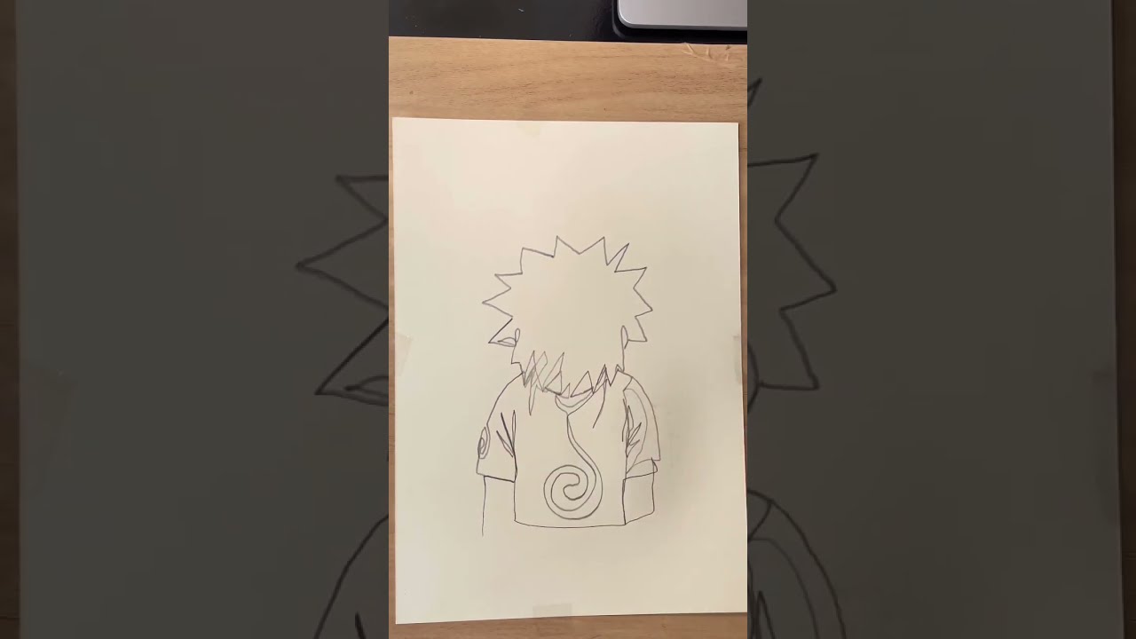 Naruto., Desenho antigo achado por acaso - 1. Lápis e papel…