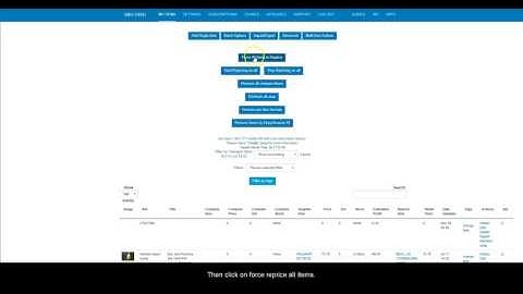 Sku Grid: My Items Tab - Batch Options - How to Force Reprice All Items in Your Skugrid Account
