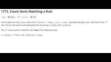 Count Items Matching a Rule   | @faang-academy