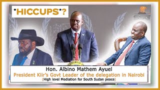 President Kiir’s Govt Head of Delegation for 'High level Mediation Becomes Nervous on The Podium?
