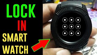 How to set Lock in smart watch ? || v8 smart watch || lock comparison