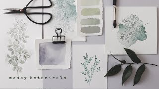Watercolor + Ink Botanicals for Beginners