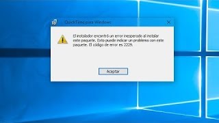 Solucion al error al Instalar Quicktime en Windows 10