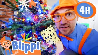 Blippi Decorates the Christmas Tree - Celebrate the Holidays | Kids Cartoons & Nursery Rhymes
