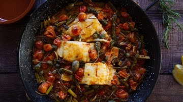 How to Make Oven Baked Cod Fish with Asparagus -